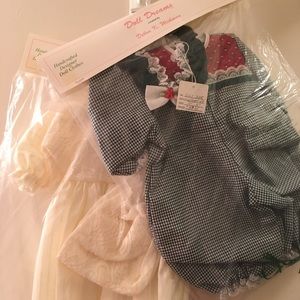baby doll outfits (2): Christmas romper and christening gown